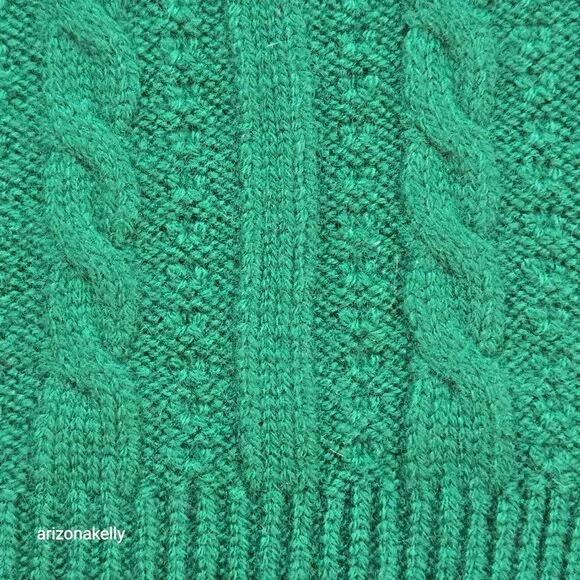 NWOT Pendleton Cashmere Cable Knit Scarf Green - Picture 8 of 13